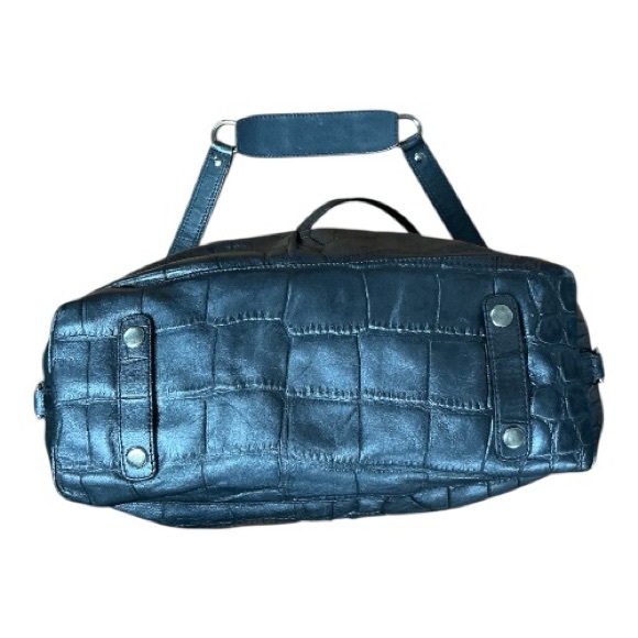 Coach - EC - Rare Silver Slate Croc-Embossed Leather Satchel - Picture 5 of 9